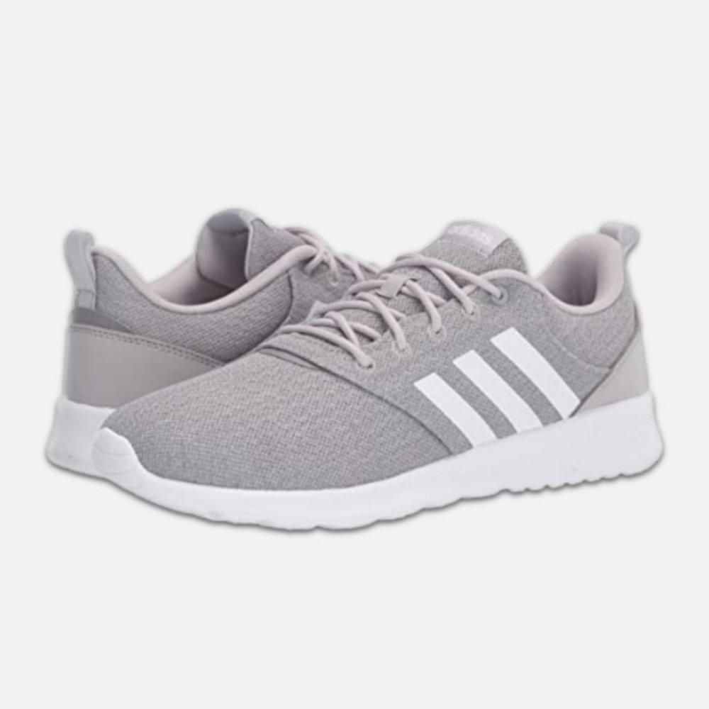 adidas Women's Running QT Racer 2.0 FY8312 Gray / White Athletic Shoes | NEW
